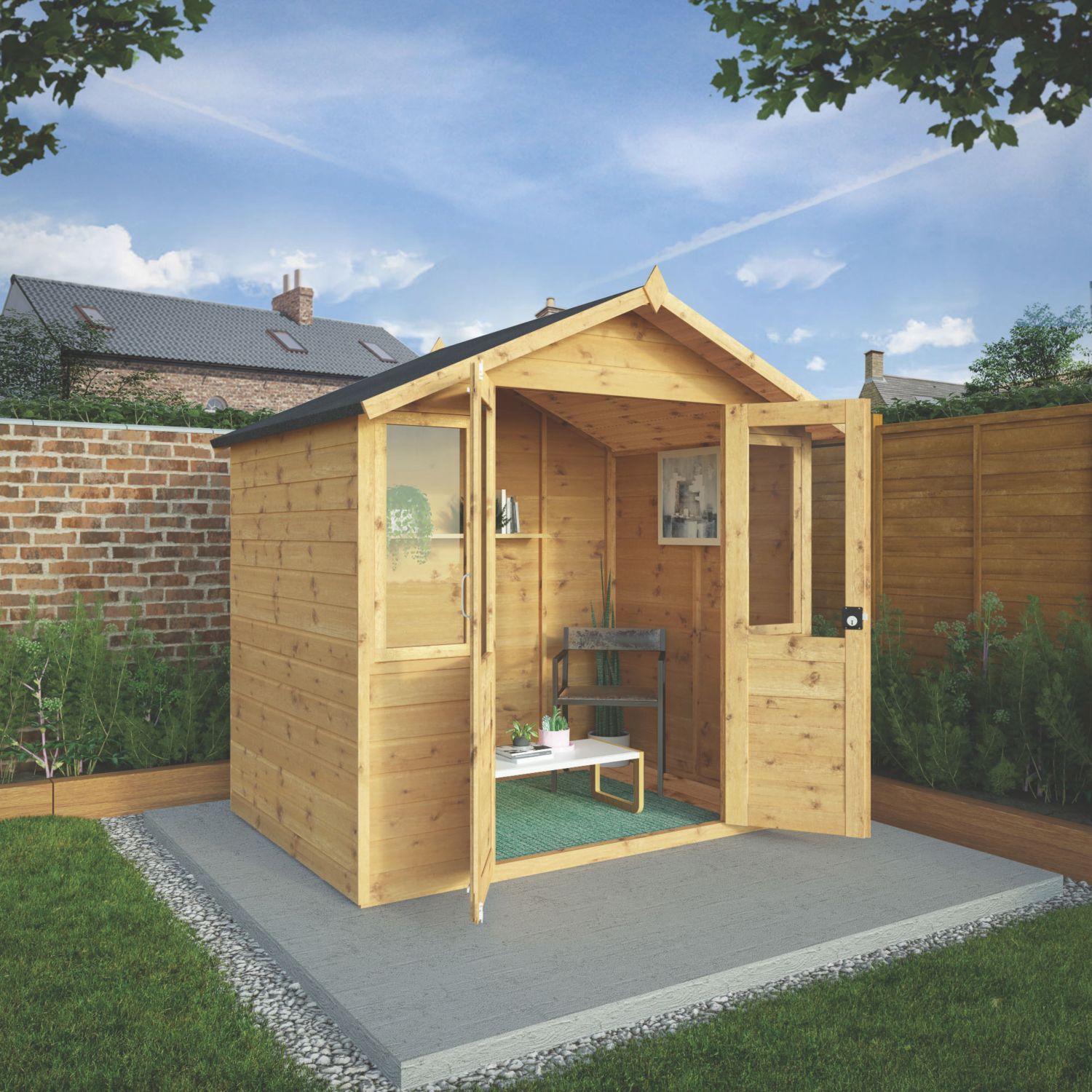 Mercia Traditional 7' x 5' (Nominal) Apex Timber Summerhouse (300YL)