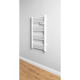 980mm x 550mm 800BTU White Flat Electric Towel Radiator