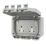 LAP  IP66 13A 2-Gang DP Weatherproof Outdoor Switched Socket
