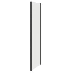 Essentials Semi-Framed Shower Enclosure Side Panel Matt Black 900mm