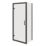 Essentials Semi-Framed Shower Enclosure Side Panel Matt Black 900mm