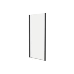 Essentials Semi-Framed Shower Enclosure Side Panel Matt Black 900mm