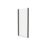 Essentials Semi-Framed Shower Enclosure Side Panel Matt Black 900mm