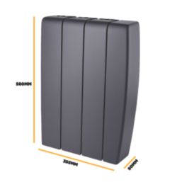 TCP  700W Electric Wall-Mounted Convector Heater Black