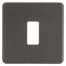 Knightsbridge  1-Module Grid Faceplate Smoked Bronze