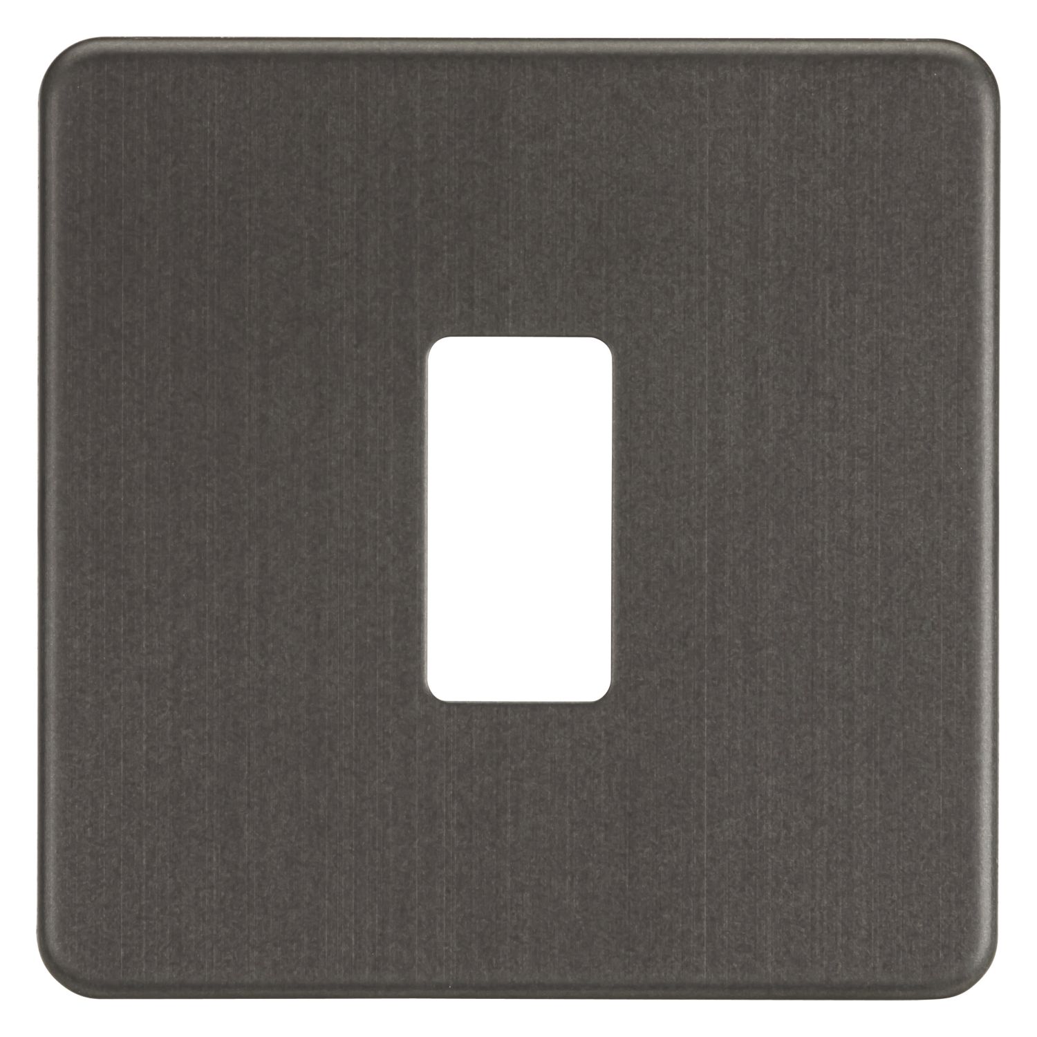 Knightsbridge 1-Module Grid Faceplate Smoked Bronze (301CR)