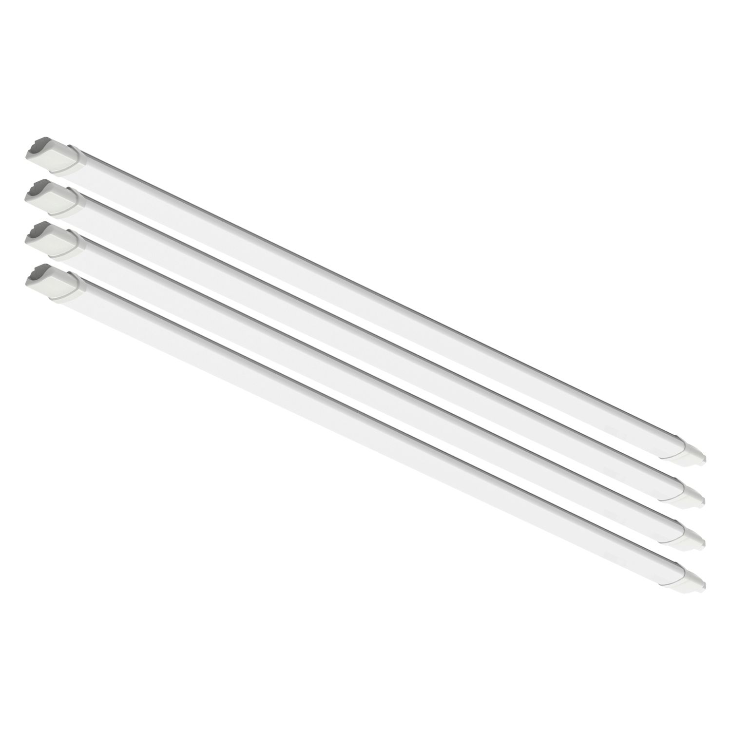 4lite Single 4ft LED Advantage Battens 9W 1000lm 220-240V 4 Pack (301GR)