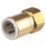 Flomasta  Brass Push-Fit Adapting Female Coupler Pipe Fitting Adaptor 22mm x 3/4"
