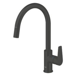 Refurb Grohe StartEdge 305502430 Single Lever Kitchen Sink Mixer Tap Matt Black