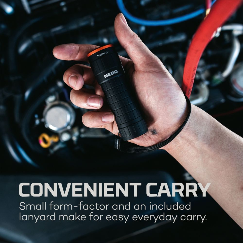 Nebo Torchy LED UV Torch Black 10lm Screwfix