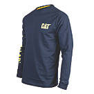 CAT Trademark Banner Long Sleeve T-Shirt Blue/Yellow XXXX Large 58-60" Chest