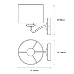 Quay Design Miles Wall Light Brushed Nickel