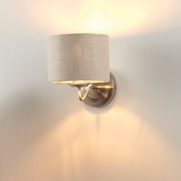 Quay Design Miles Wall Light Brushed Nickel