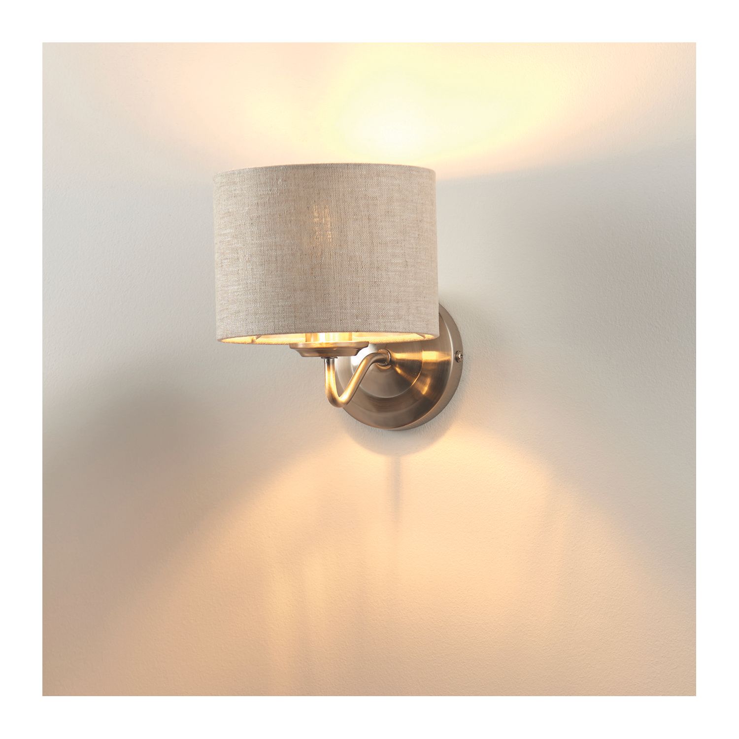 Quay Design Miles Wall Light Brushed Nickel (301VG)
