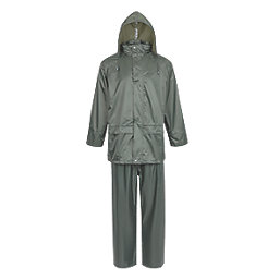 Site Gambrill Water-Repellent Rain Suit Green Medium 50" Chest