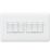 Knightsbridge Curved Edge 10AX 6-Gang 2-Way Light Switch  White