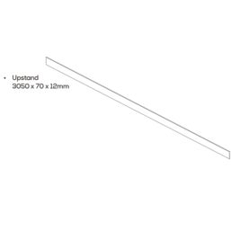 Mariz Pure White Upstand 3050mm x 70mm x 12mm