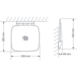 Mira Wall-Mounted Premium Shower Seat White / Chrome