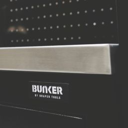 Bunker  Black 11 Piece Modular Storage Set with Steel Worktop