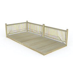 Forest Ultima Decking Kit with 3 x Balustrades (5 Posts) 2.4m x 4.8m