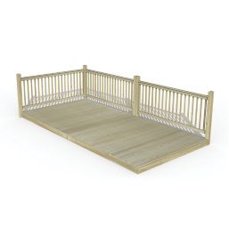 Forest Ultima Decking Kit with 3 x Balustrades (5 Posts) 2.4m x 4.8m