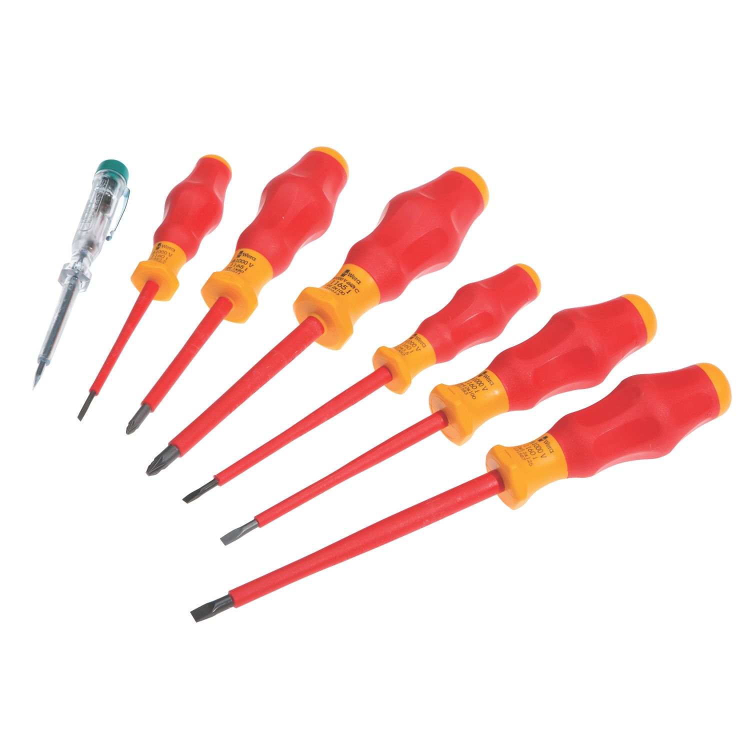 Wera Kraftform Comfort Mixed VDE Screwdriver Set 7 Pieces (302FP)