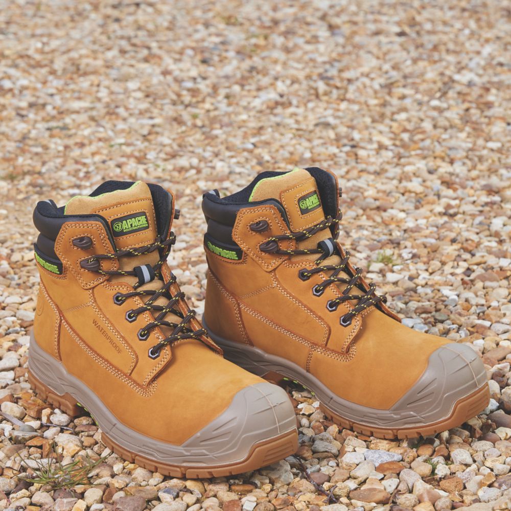 Apache Thompson Size Wheat Waterproof Safety Boots Screwfix