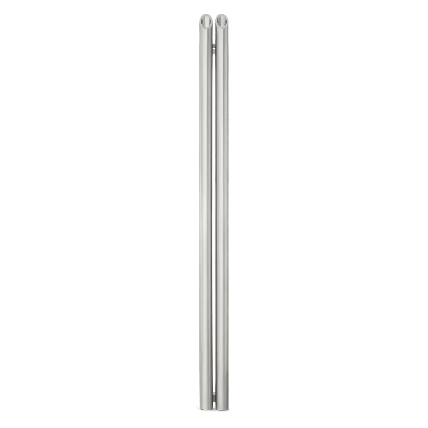 Time Bamboo 1800mm x 130mm 2043BTU Matt Chrome Vertical Designer Radiator (302KL)