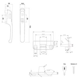 Fab & Fix Craftsman Left & Right-Handed Locking Window Handle White