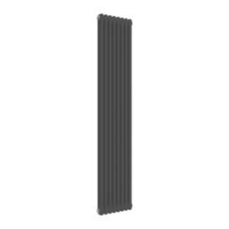 Reina 1800mm x 380mm 3382BTU Anthracite Vertical 2 Column Radiator