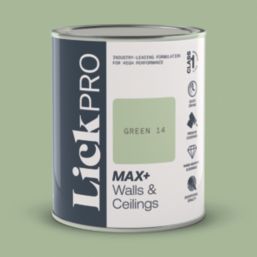 LickPro Max+ 1Ltr Green 14 Matt Emulsion  Paint