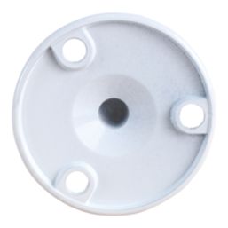 Essentials Rail End Brackets White 25mm 2 Pack