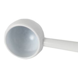 Essentials Rail End Brackets White 25mm 2 Pack