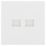 British General 900 Series 2-Gang Master White with White Inserts