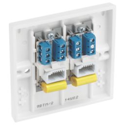 British General 900 Series 2-Gang Master White with White Inserts