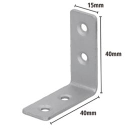 Magnodur Chair Brackets Silver 40mm x 40mm x 15mm 10 Pack