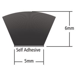 Stormguard Self-Adhesive Brush Pile Weatherstrips White 5m 3 Pack