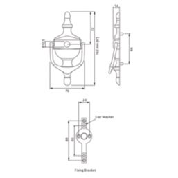 Fab & Fix Classic Door Knocker with Spyhole Polished Chrome 76mm x 162mm