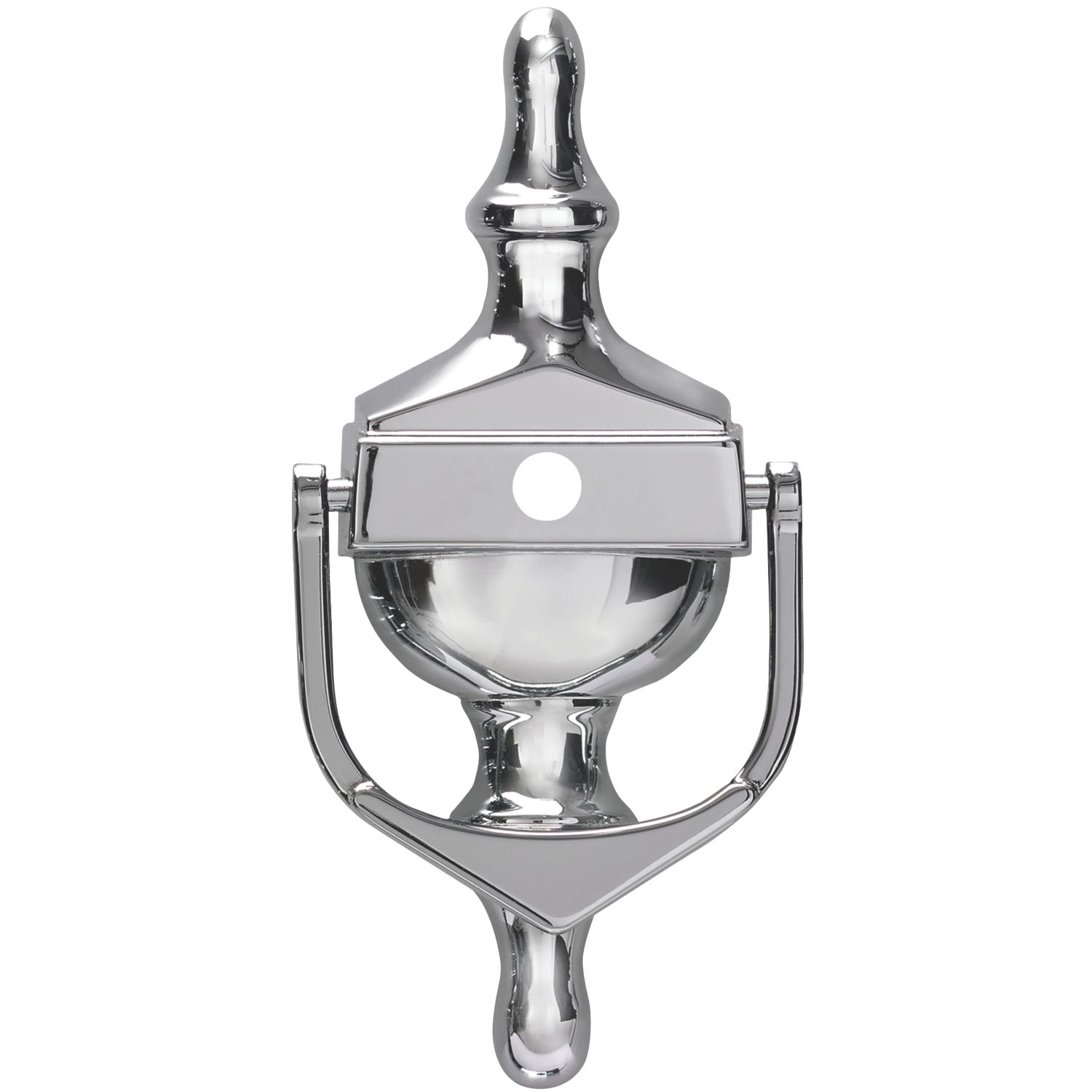 Fab & Fix Classic Door Knocker with Spyhole Polished Chrome 76mm x 162mm (3032P)
