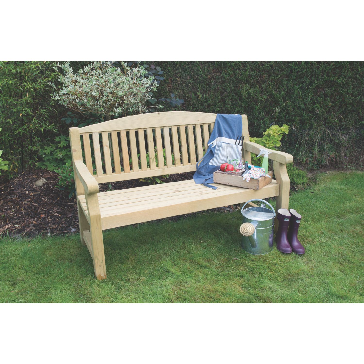 Forest Harvington Garden Bench Mixed Softwood 5' x 3' (3034X)