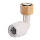 Hep2O  Plastic Push-Fit Angled Tap Connector 15mm x 1/2"