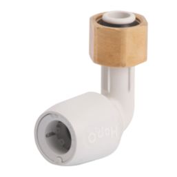 Hep2O  Plastic Push-Fit Angled Tap Connector 15mm x 1/2"