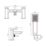 Aqualisa Downtown Black 121mm Deck Mounted Dual Control Manual Shower Mixer Tap