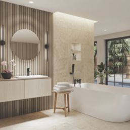 Aqualisa Downtown Black 121mm Deck Mounted Dual Control Manual Shower Mixer Tap