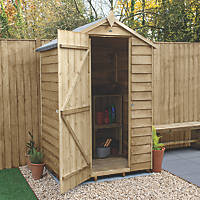 Forest  4' x 3' (Nominal) Apex Overlap Timber Shed with Base