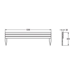 Forest Slatted Border Edging Smooth-Planed 1.2m 4 Pack