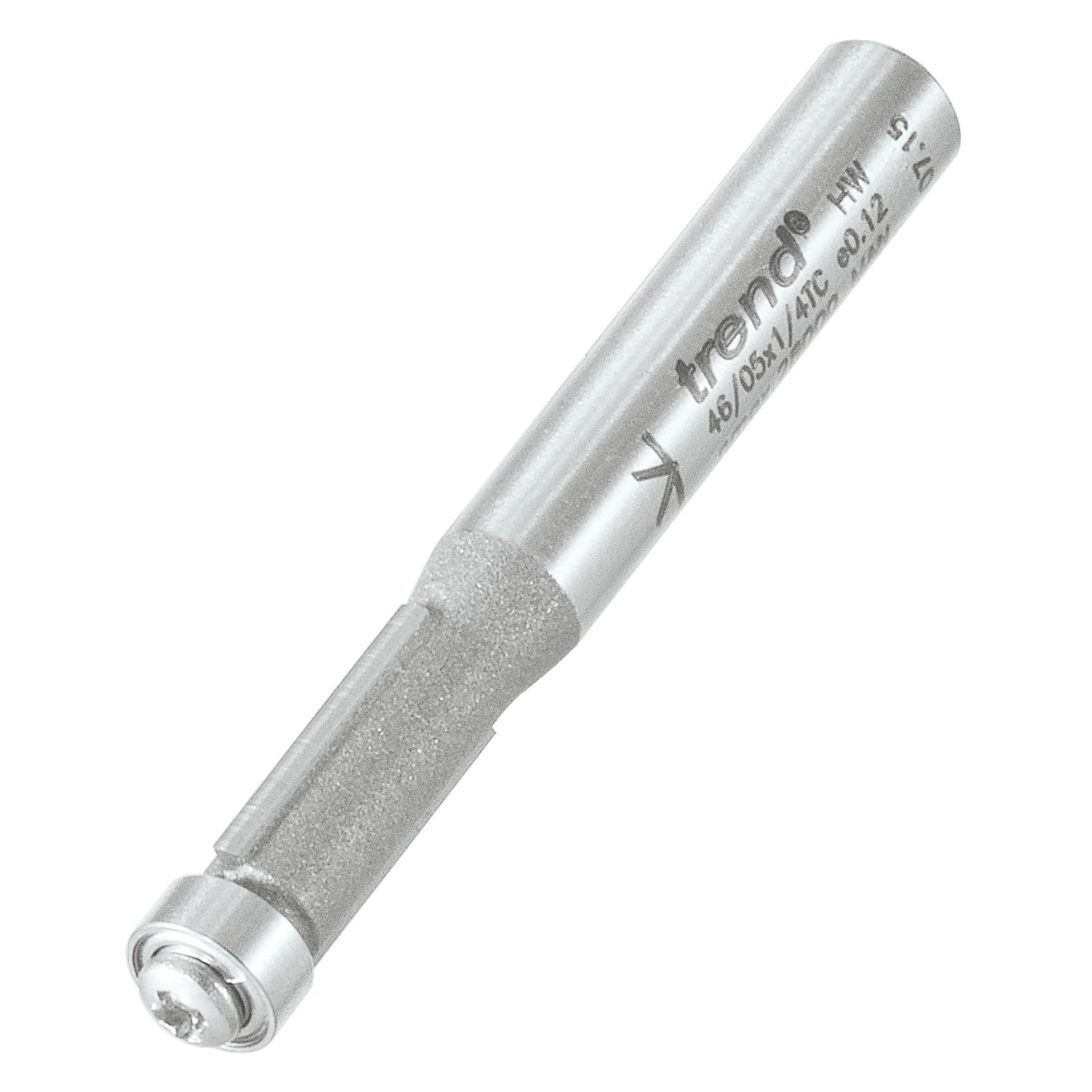Trend 46/05X1/4TC 1/4" Straight Guided Trimmer Cutter 6.35mm x 12.7mm (303PX)