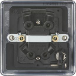 Knightsbridge  20A 1-Gang DP Control Switch & Flex Outlet Matt Black with Neon with Black Inserts