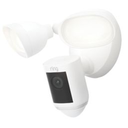 Ring Cam Pro 8SF1E1-WEU0 White Wired 1080p Outdoor Smart Camera with Floodlight with PIR Sensor