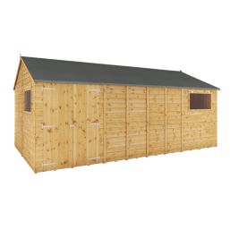 Mercia Modular 17' 6" x 10' (Nominal) Reverse Apex Shiplap T&G Timber Workshop